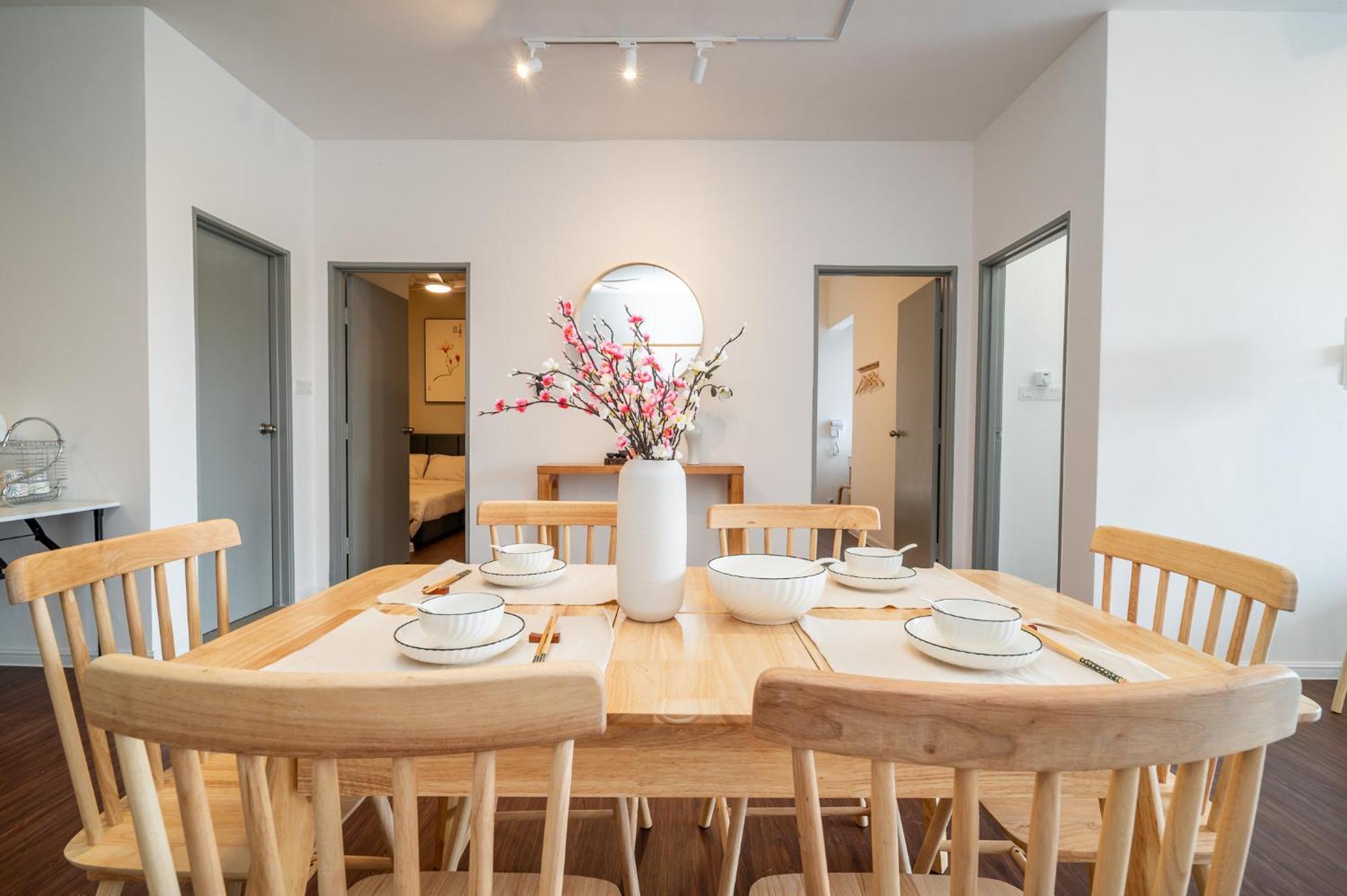 Serene Japandi Family Retreat 2-7pax &sunrise View Apartment Brinchang